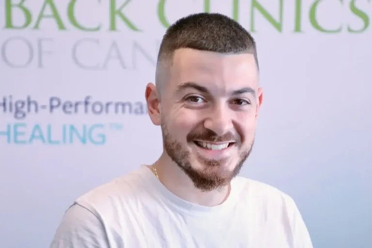 Adam Q., Back Clinics of Canada patient
