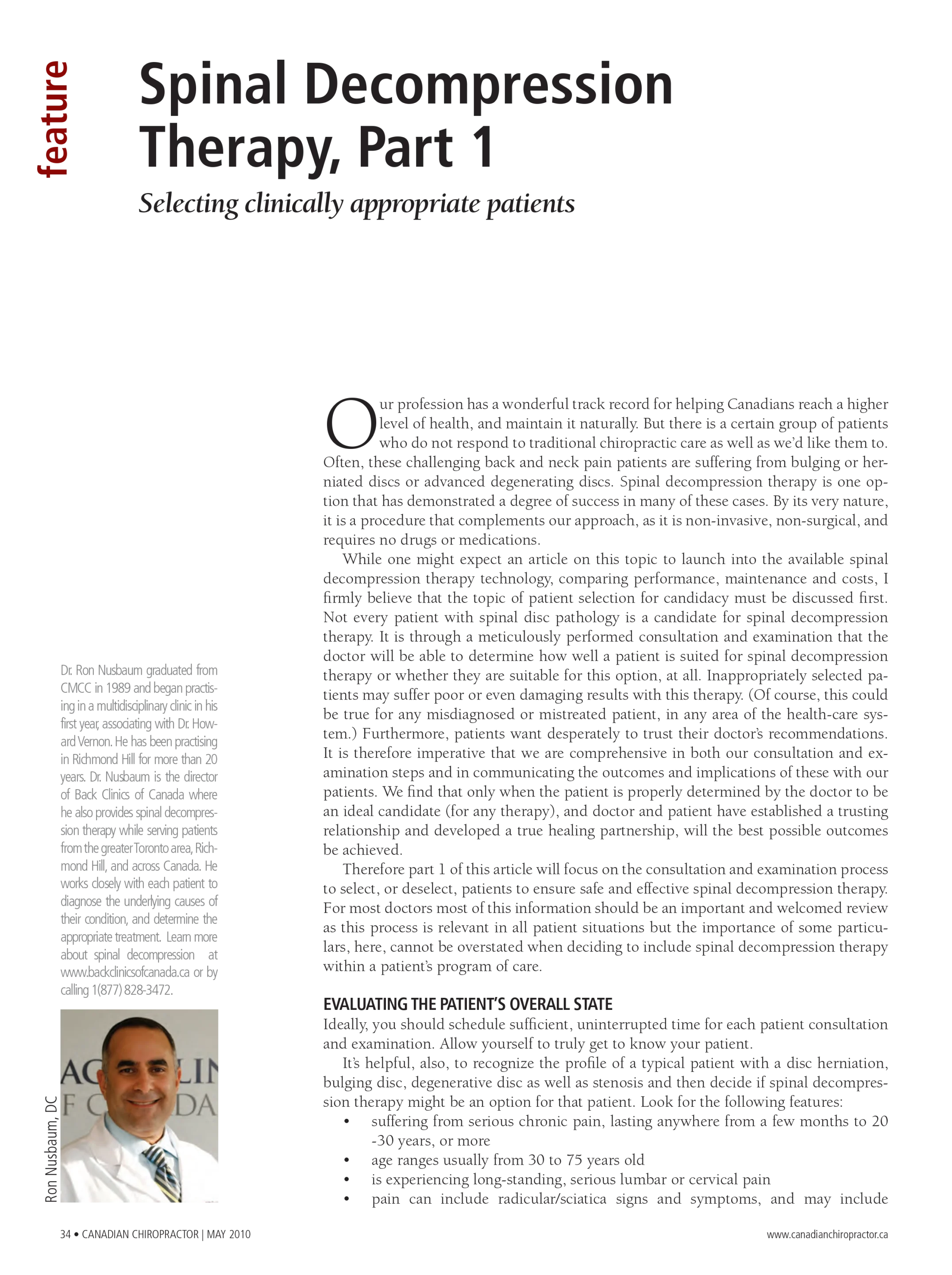 Spinal Decompression THerapy Part 1